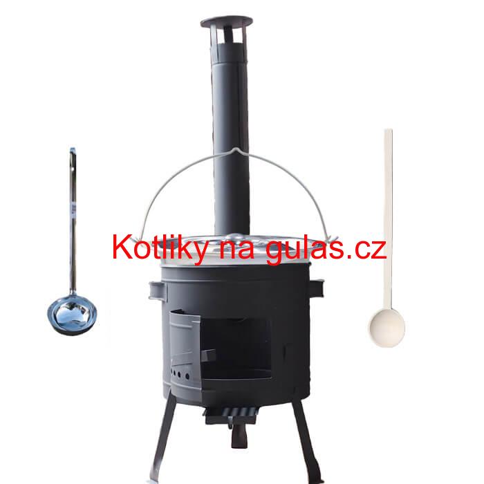 Kotlíkový gulášový set 36 PLUS 600 + nerezový kotlík 15 L (1,2 mm)