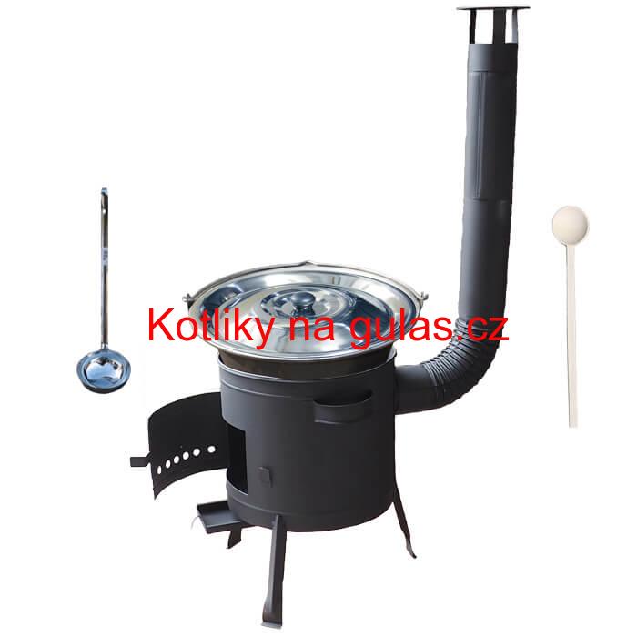 Kotlíkový gulášový set 36 PLUS 600 + nerezový kotlík 15 L (1,5 mm)
