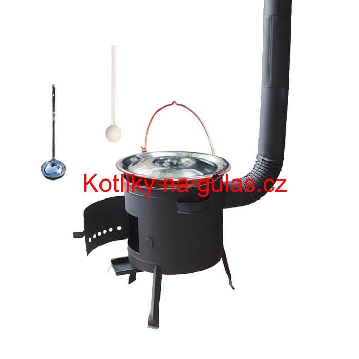 Kotlíkový gulášový set 36 PLUS 600 + měděný kotlík 14 L (1,2 mm)