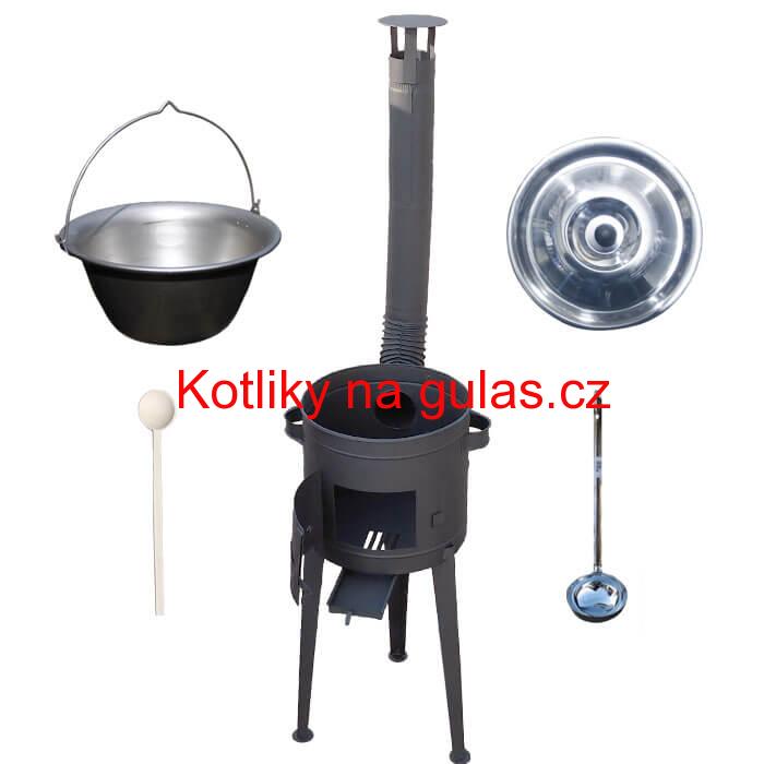 Kotlíkový gulášový set 36 PLUS 600 + silnostěnný nerezový kotlík 15 L (1,5 mm)