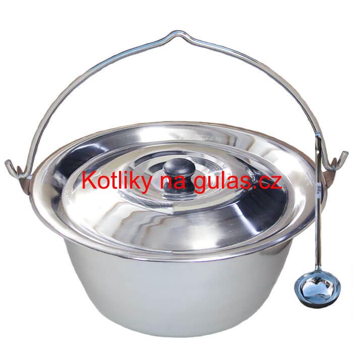 Nerezový kotlík 30 L (0,8 mm) + nerezová poklice