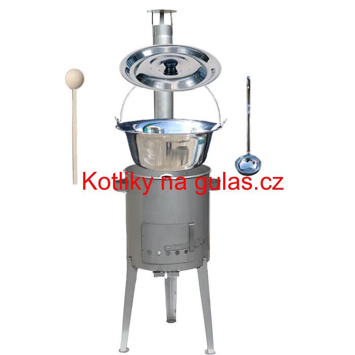 Nerezový kotlík 14 L (0,8 mm) + nerezová kotlina 36 cm LUXUS