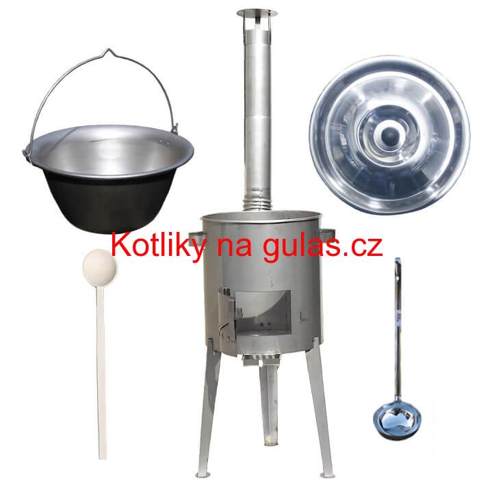 Nerezový kotlík 15 L (1,5 mm) + nerezová kotlina 36 cm LUXUS