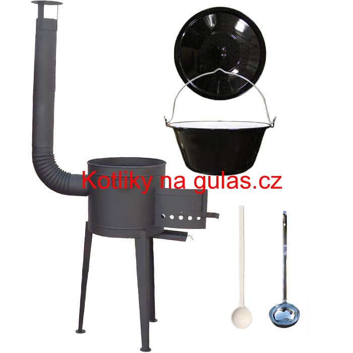 Smaltovaný kotlík 16 L + vysoká kotlina 39 PLUS 600  + vařečka + naběračka zdarma!