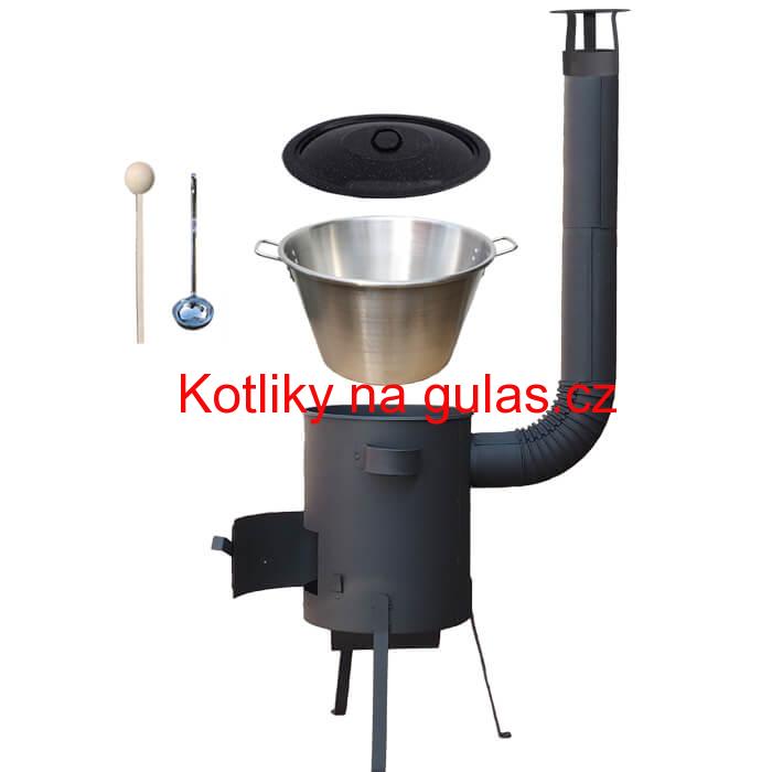 Nerezový kotel 40 L (1,2 mm) + žáruvzdorná kotlina 45 PLUS 600 4 MM