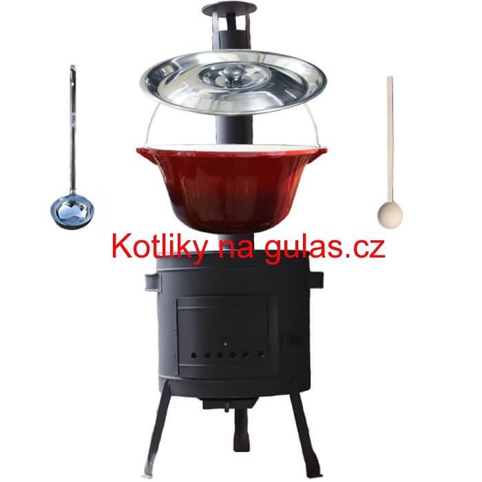Litinový kotlík se smaltovanou úpravou 16 L + nízká kotlina 36 PLUS 600