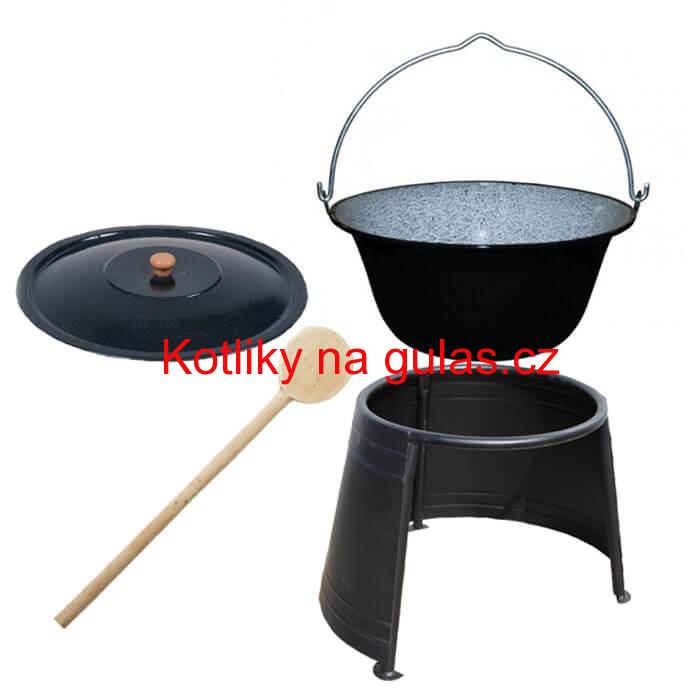Smaltovaný kotlík 25 L + chránič plamene