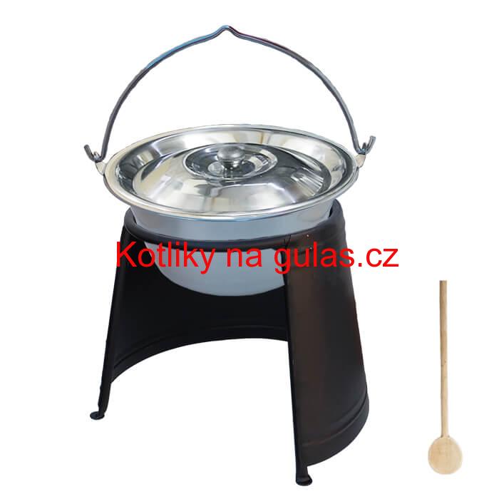 Nerezový kotlík 20 L (1,2 mm) + chránič plamene