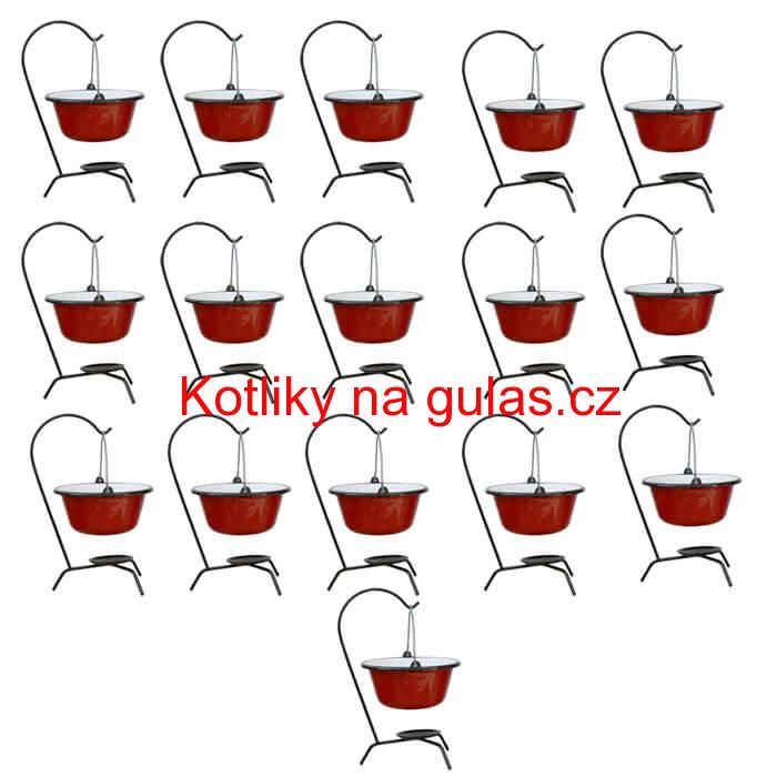 Servírovací souprava SMALT RED 16 ks