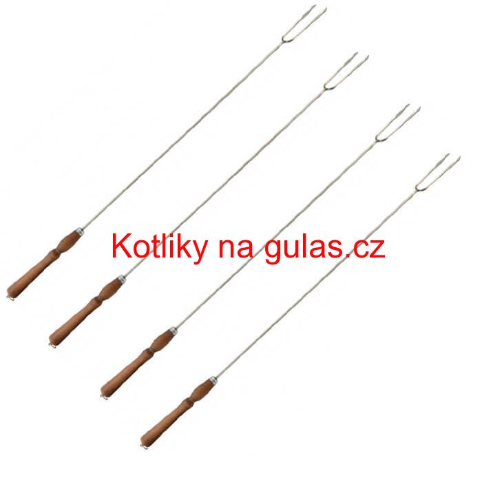 Vidličky na opékání 90 cm, 4 ks NEREZ