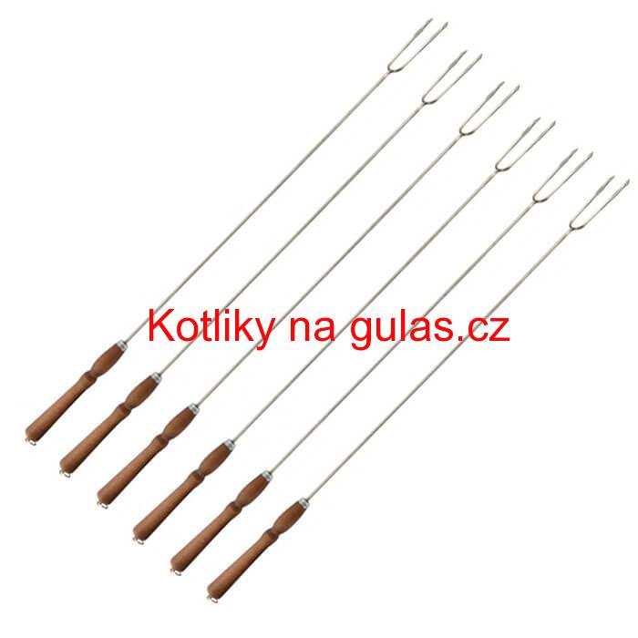 Vidličky na opékání 90 cm, 6 ks NEREZ