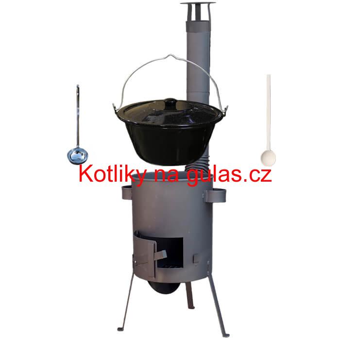 Smaltovaný kotlík 16 L + žáruvzdorná kotlina 39 PLUS 600 4 MM