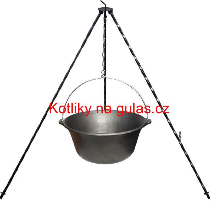 Litinový kotlík 16 L + trojnožka 1,2 m