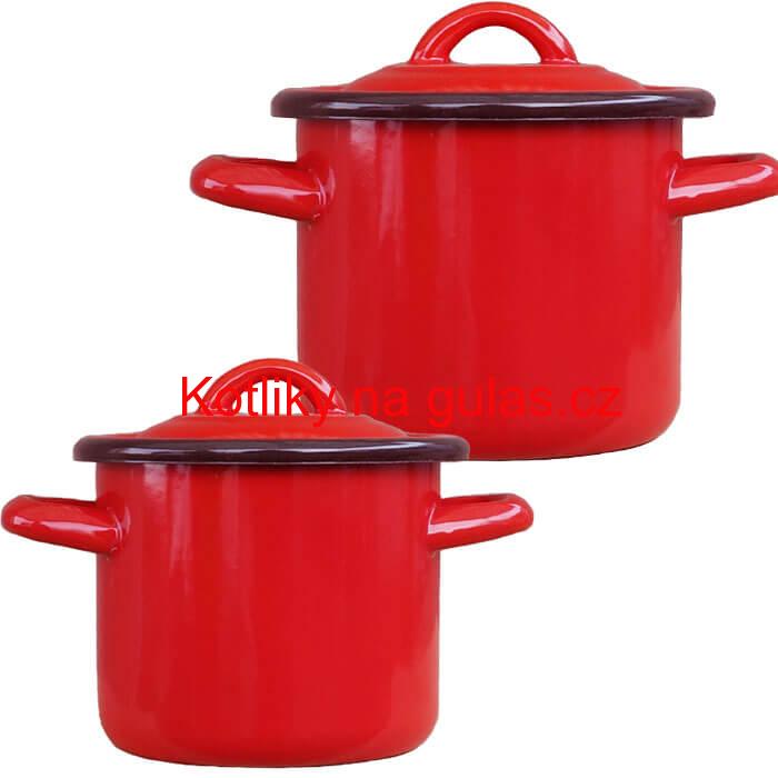 Smaltované hrnce s poklicemi 1 L + 3 L Classic