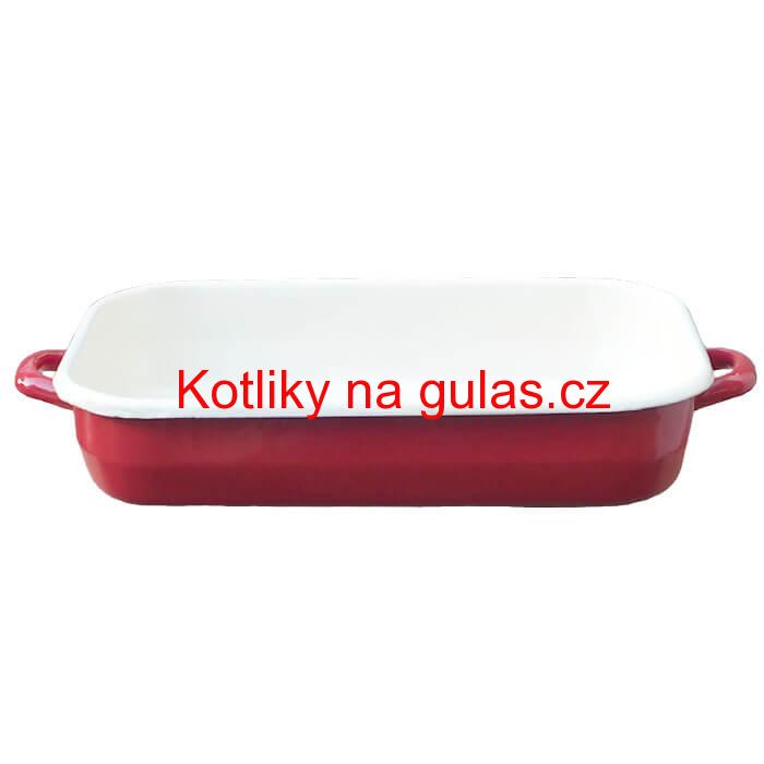 Smaltovaný pekáč 40 x 21,5 cm ČERVENÝ