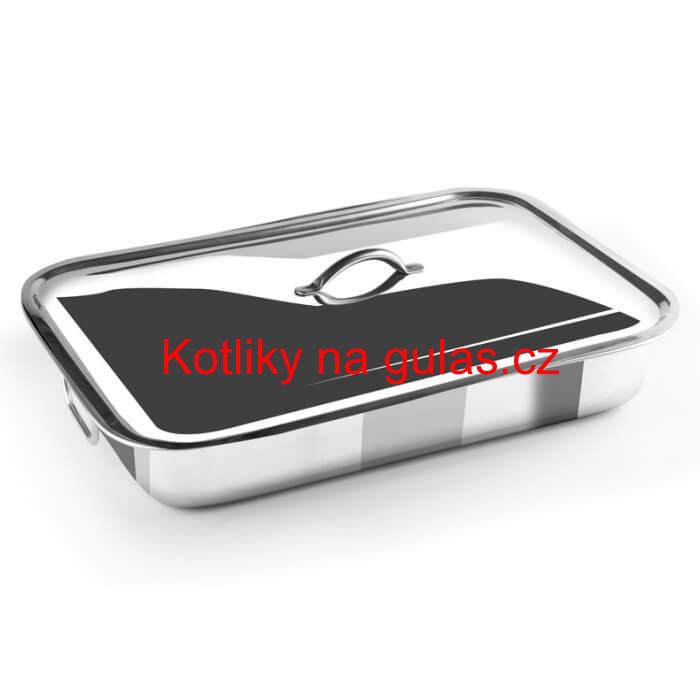 Nerezový pekáč s poklicí 42 x 31 cm INOX
