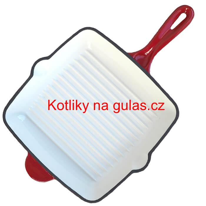 Litinová pánev na grilování se smaltovaným povrchem 26 cm Strong Mold