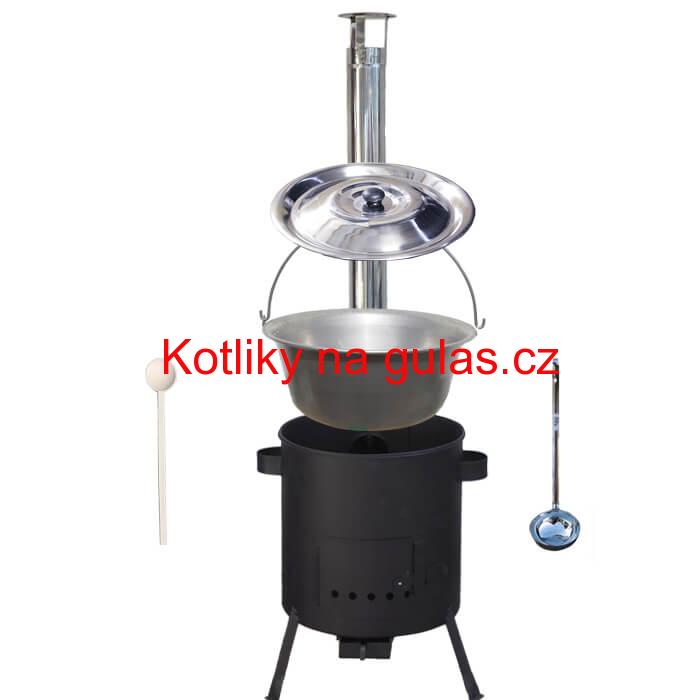 Železný kotlík 20 L (0,75 mm) + žáruvzdorná kotlina (1 mm) 42 PLUS 600