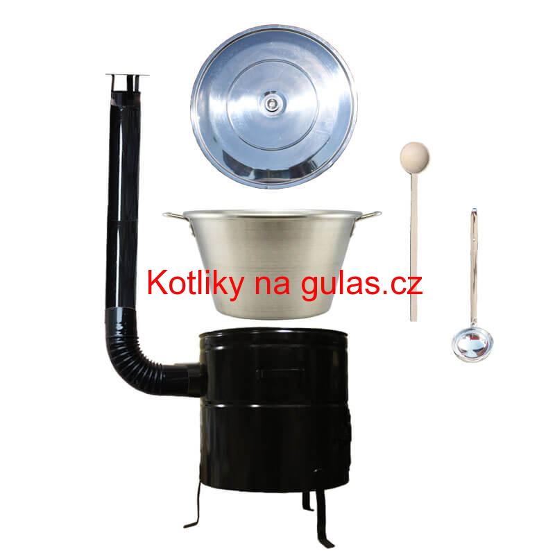 Nerezový kotel 70 L + kovová kotlina 56 cm BIG PARTY