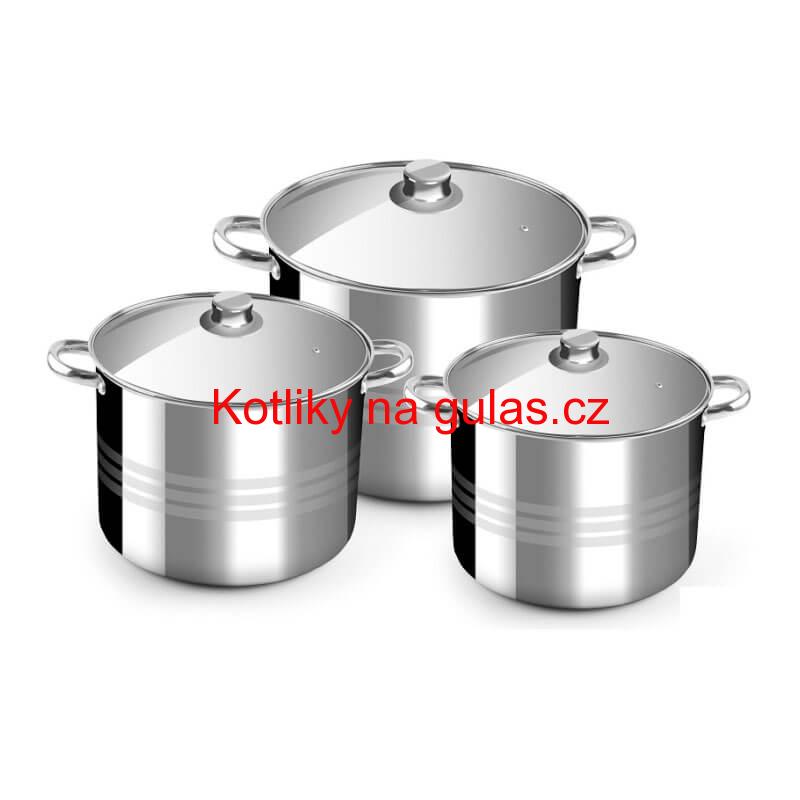 Nerezové hrnce 3 ks