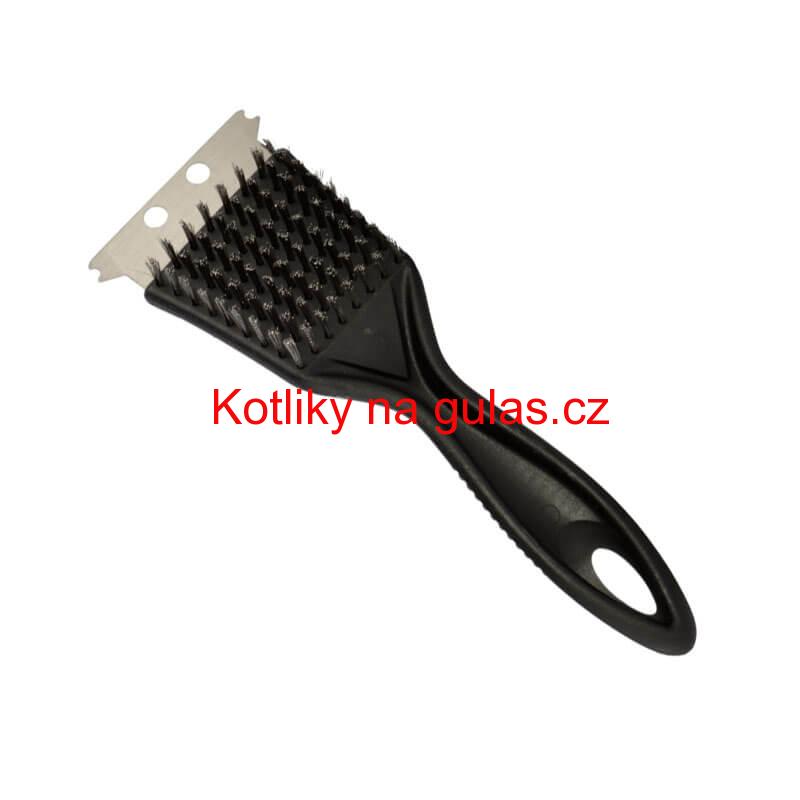Kartáč na gril s nerezovými štětinami + ocelový hrot