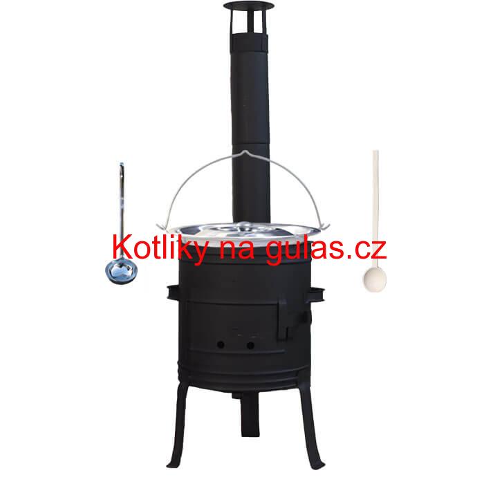 Nerezový kotlík 10 L (1,2 mm) INOX + žáruvzdorná kotlina 33 cm PLUS 700