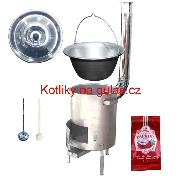 Nerezový kotlík 20 L (1,5 mm) + nerezová kotlina (1,5 mm) 39 cm STRONG EXCLUSIVE