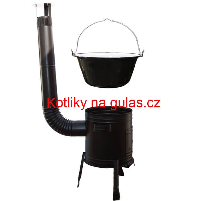 Smaltovaný kotlík 8 L (1,2 mm) + kovová kotlina 31 CLASSIC (KOV) Easy party