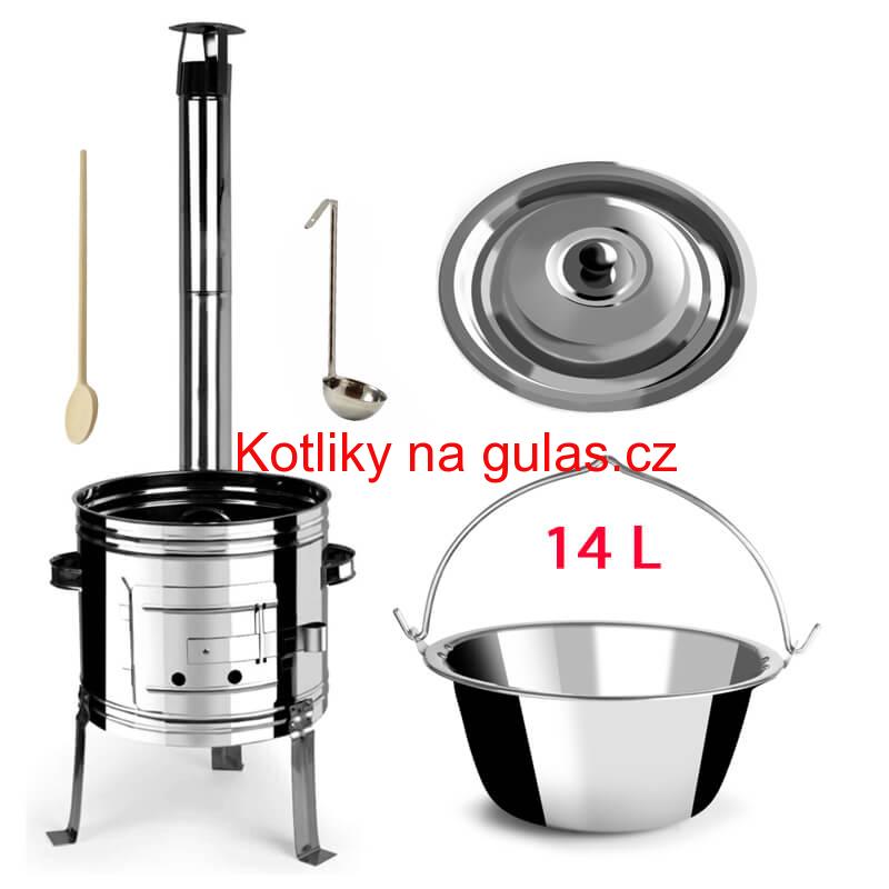 Nerezový kotlík 14 L + nerezová kotlina 36 INOX