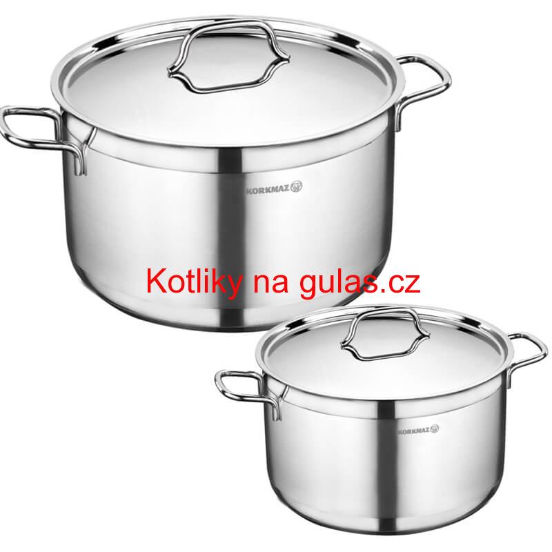 Sada nerezových hrnců s poklicí 2 ks 8,5 L, 11 L