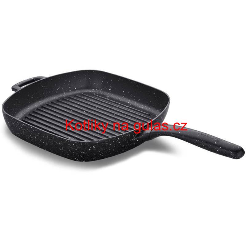 Grilovací pánev s rukojetí 28 x 28 Grill Plus Volkanit