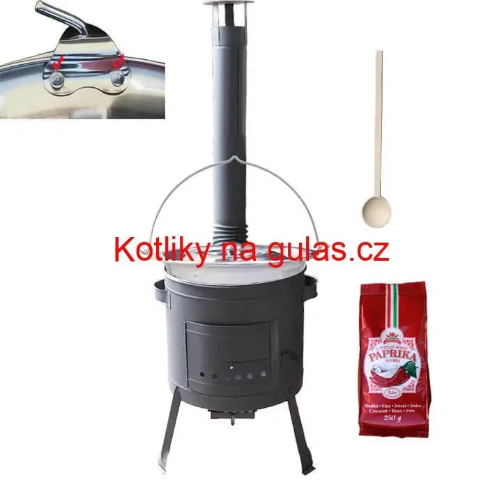 Nerezový kotlík 20 L (1,2 mm) INOX + silnostěnná (1,5 mm) žáruvzdorná kotlina BALKY STRONG 42 PLUS 600