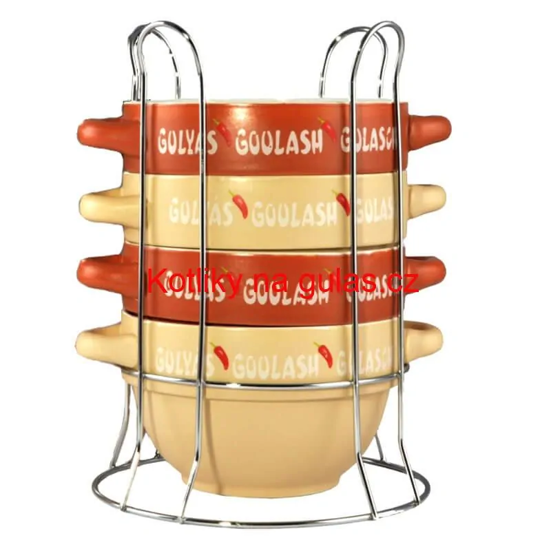 Keramické misky na servírování guláše 0,75 l, 4 ks