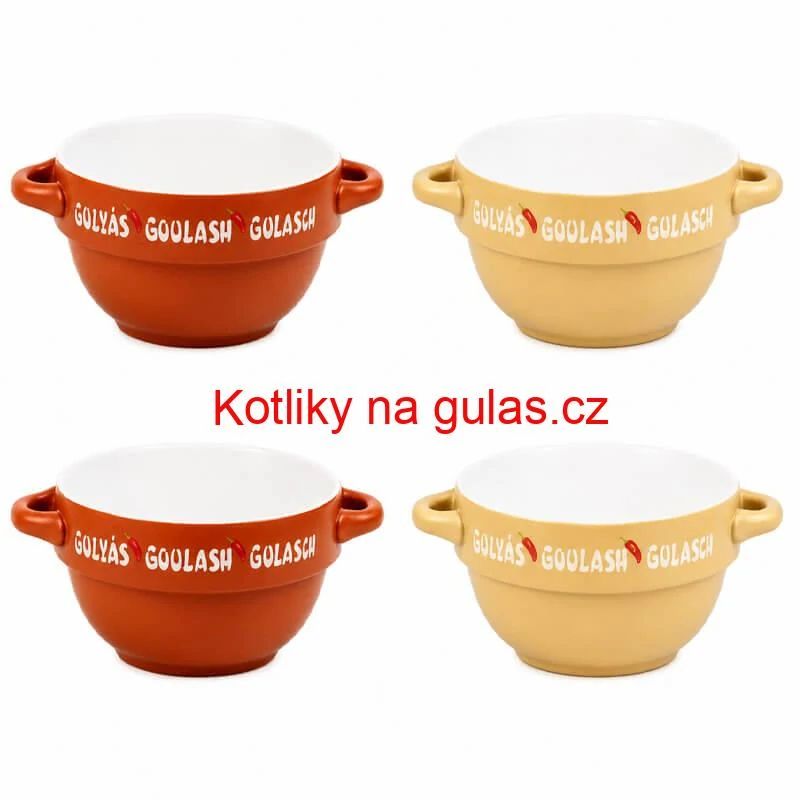 Keramické misky na servírování guláše 0,75 l, 4 ks