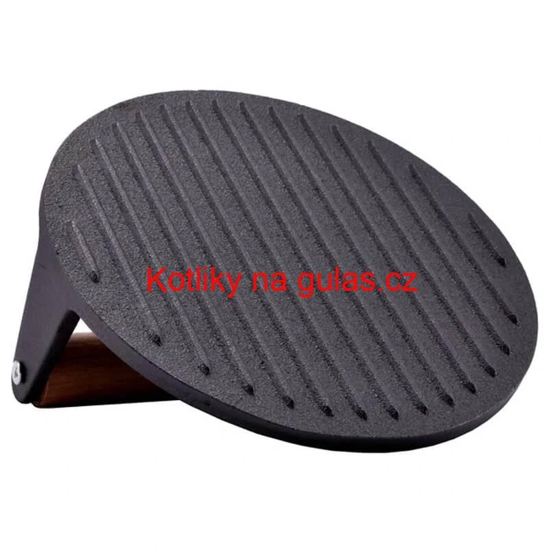 Litinový lis na maso 18 cm kulatý HAMBURGER