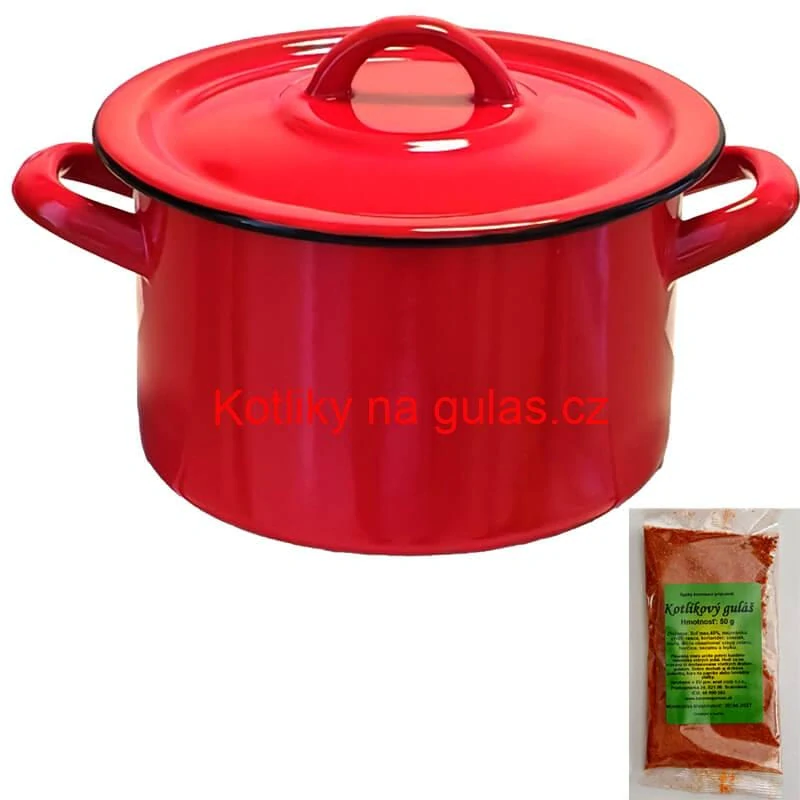 Smaltovaný hrnec s poklicí COMBI 12 l + směs koření na kotlíkový guláš 50 g
