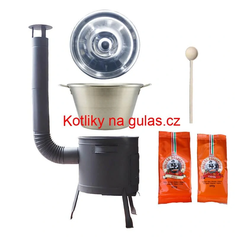 Nerezový kotel 40 L + nízká kotlina 45 PLUS 600 + paprikové koření na guláš