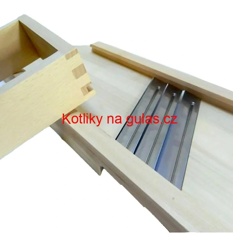 Ruční dřevěný kráječ zelí 3 nože 56 x 19 cm (malý)