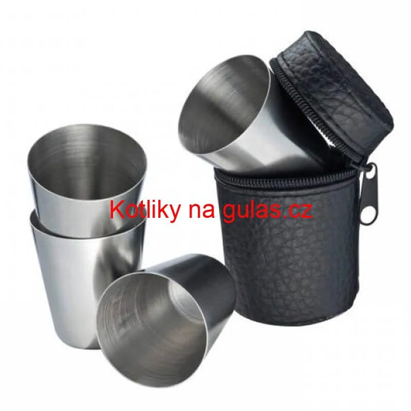 Turistické sklenice v pouzdru 4 ks 20 ml