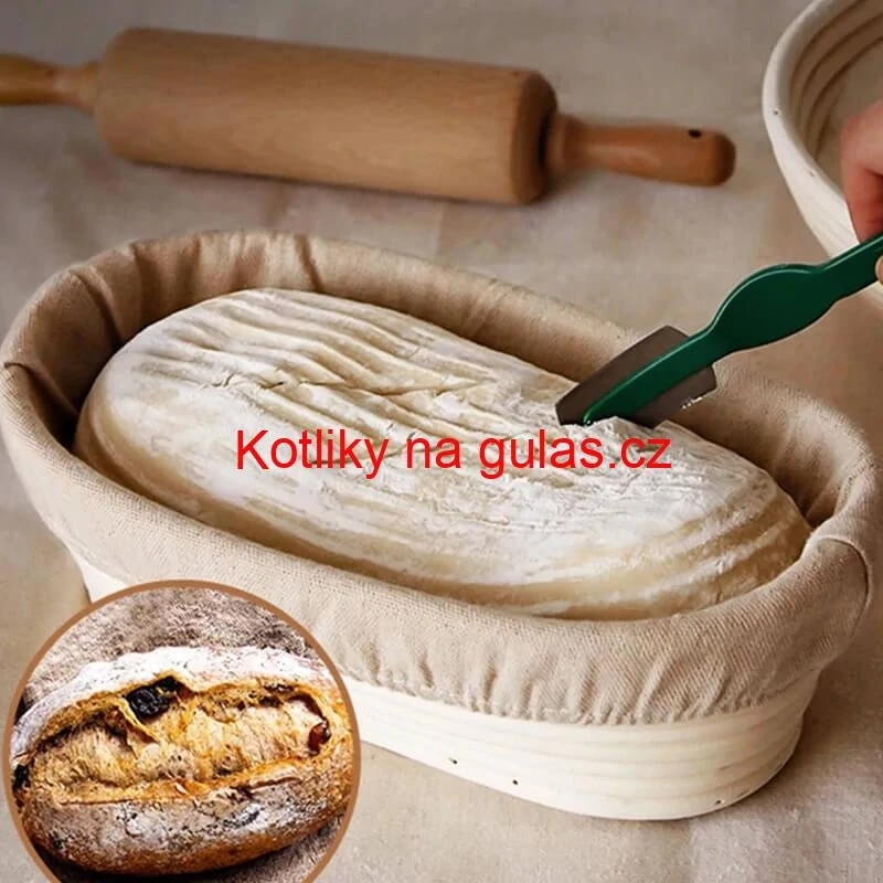 Ratanová miska na kynutí chleba – oválná