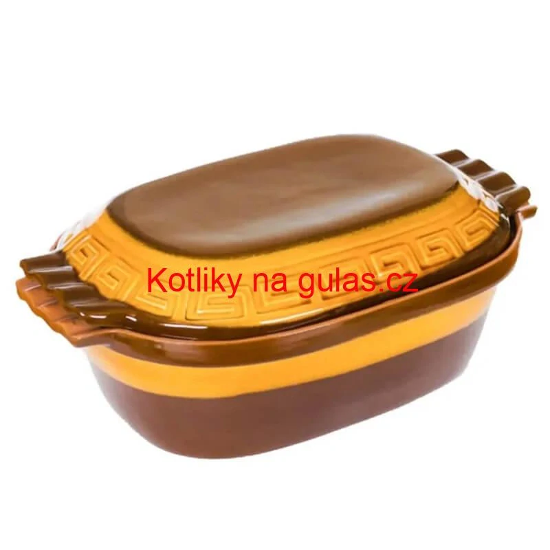 Římská mísa / pekáč z glazované terakotové hlíny 6 l
