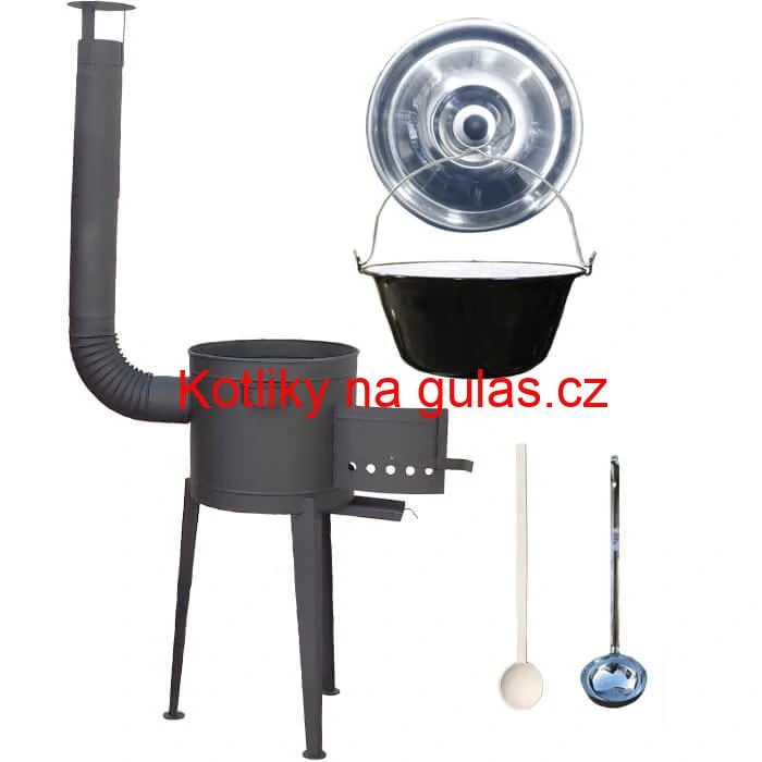 Smaltovaný kotlík 30 L (1,2 mm) + vysoká kotlina 47 cm (2 mm) HODO PLUS 600