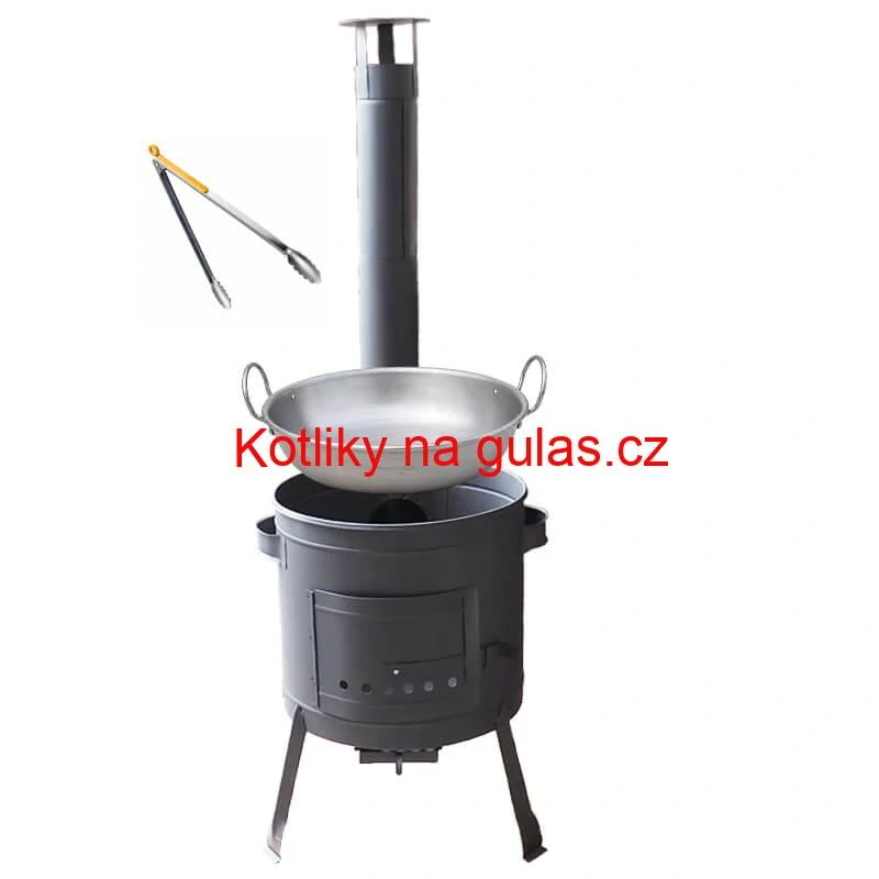 Sada na smažení langošů v přírodě 36 cm se žáruvzdornou kotlinou