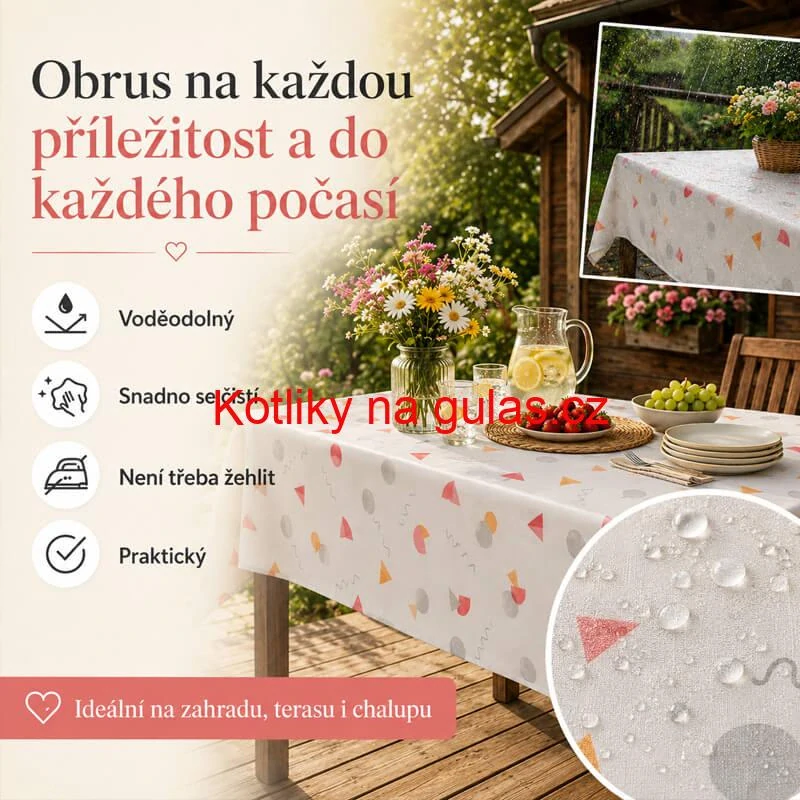 Omyvatelný PEVA ubrus Veselé tvary 137 × 183 cm