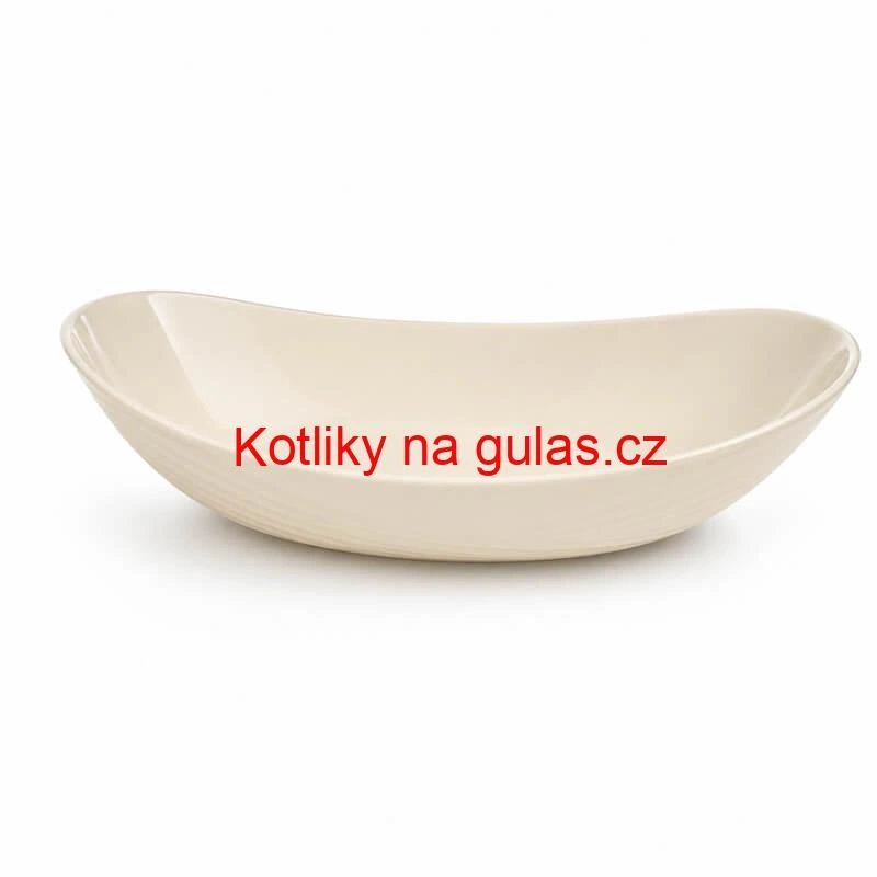 Plastová servírovací miska loďka 28,5 cm – smetanová