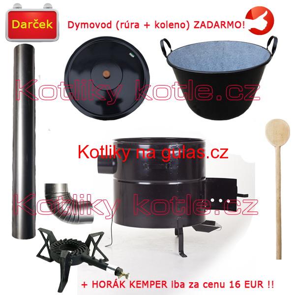 Zabijačkový kotlový set 80 L + hořák + kouřovod zdarma!