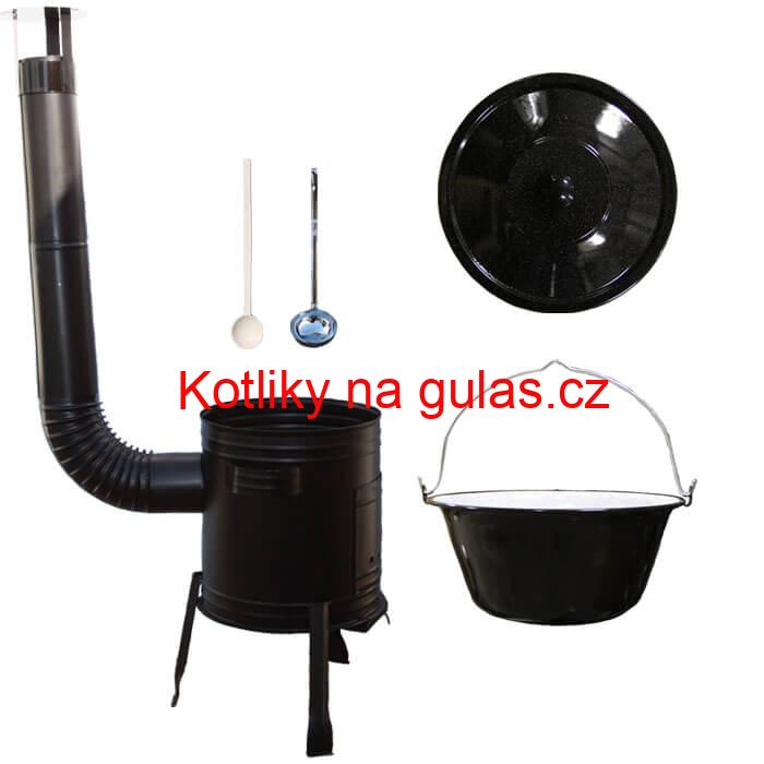 Smaltovaný kotlík 16 L (1,2 mm) + kovová kotlina 39 CLASSIC (KOV)