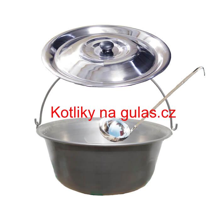 Nerezový kotlík 15 L (1,5 mm) + nerezová poklice