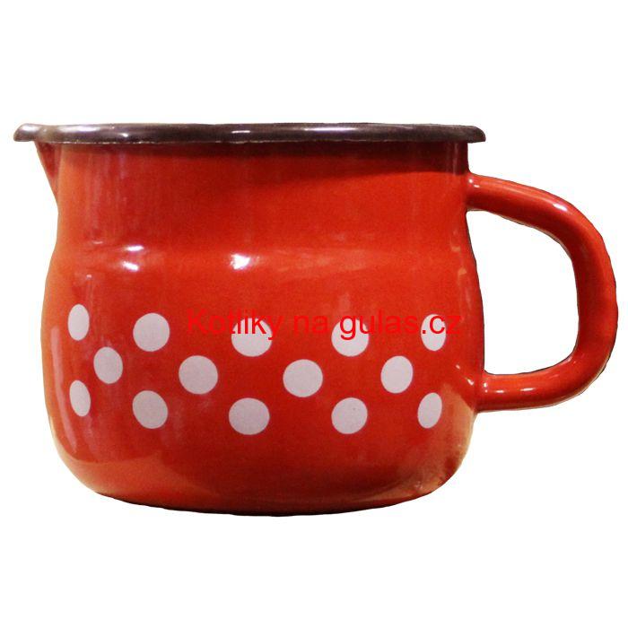 Smaltovaný hrnek s výlevkou 1 L