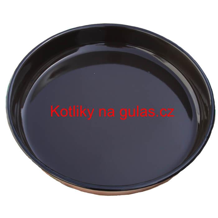 Smaltovaný kulatý pekáč 38 cm, výška 6,2 cm